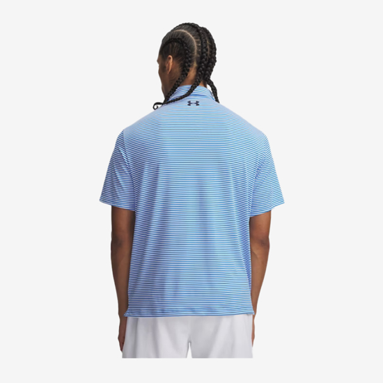 UNDER ARMOUR m golf majica 1378676-402 PLAY OFF 3.0 STRIPE POLO SHIRT blue atlantis white midnight navy