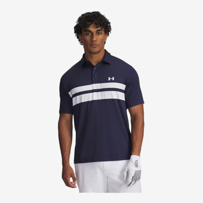 UNDER ARMOUR m golf majica 1378676-428 PLAY OFF 3.0 STRIPE POLO SHIRT midnight navy