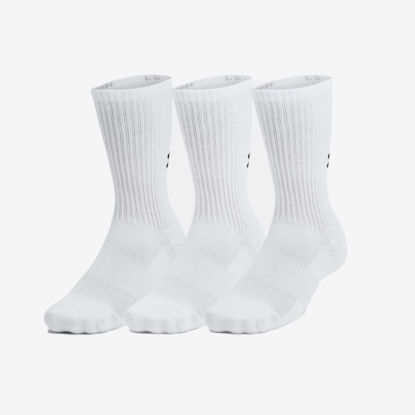 UNDER ARMOUR nogavice 1386311-100 TRAINING COTTON CREW SOCKS white