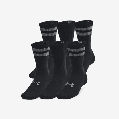UNDER ARMOUR nogavice 1387058-001 ESSENTIAL 6-PACK CREW SOCKS black