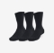 UNDER ARMOUR nogavice TRAINING COTTON CREW SOCKS black