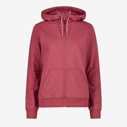 CMP ž jopica 31D4276 B709 ZIP-UP HOODIE IN STRETCH COTTON peony