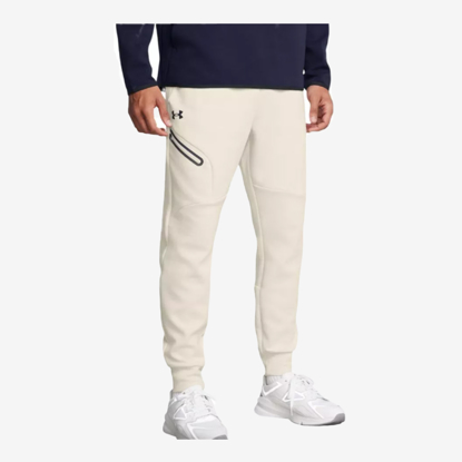 UNDER ARMOUR m hlače 1389353-110 UNSTOPPABLE FLEECE JOGGERS summit white