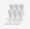 UNDER ARMOUR nogavice ESSENTIAL 6-PACK CREW SOCKS white grey