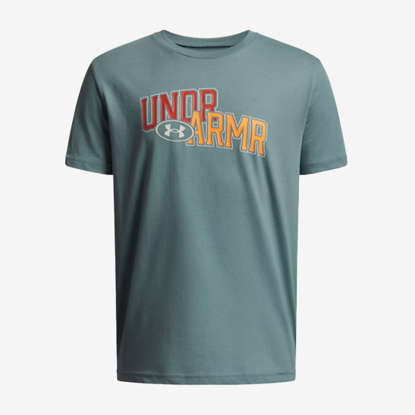 UNDER ARMOUR otr majica 6005069-323 OVERLAY WORDMARK BOY'S SHORT SLEEVE serpentine blaze orange