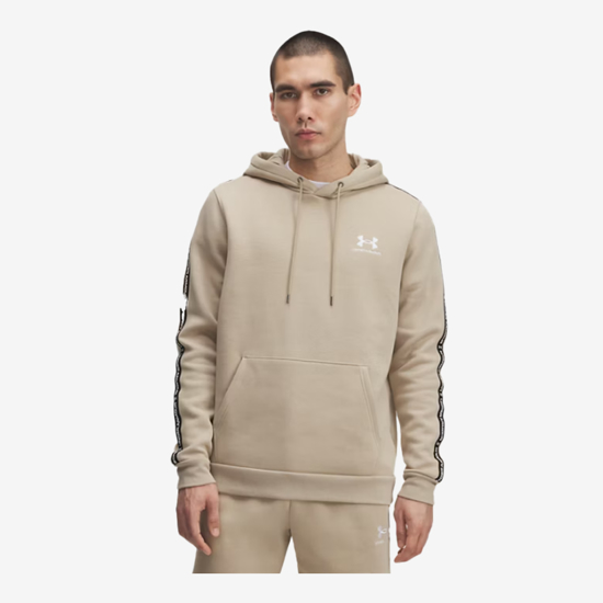 UNDER ARMOUR m kapucar 1389356-299 ICON FLEECE HD TAPING HOODIE city khaki white