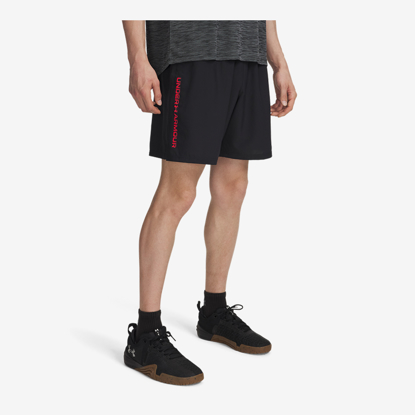 UNDER ARMOUR m hlače 1383356-007TECH WOVEN WORDMARK SHORTS black racer red