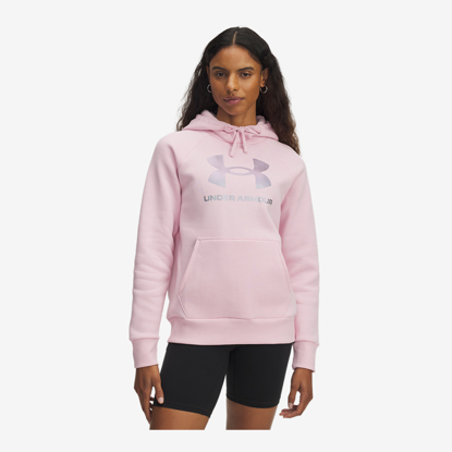 UNDER ARMOUR ž kapucar 6003710-647 RIVAL FLEECE SHIMMER HOODIE prime pink