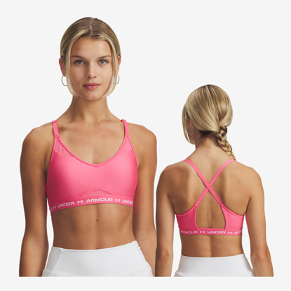 UNDER ARMOUR ž trening top 1386424-672 CROSSBACK LOW SPORTS BRA super pink