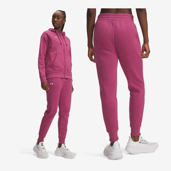 UNDER ARMOUR ž hlače  1379438-659  RIVAL FLEECE JOGGERS fucsia dusk