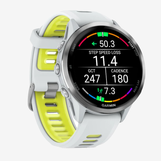 GARMIN športna ura FORERUNNER ® 970 010-02969-11 whitestone translucent amp yellow band