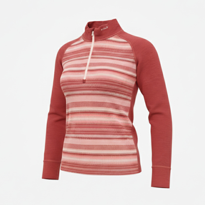 DEVOLD ž perilo majica 348 243 753 SIGNATURE MERINO 230 ZIP marsala