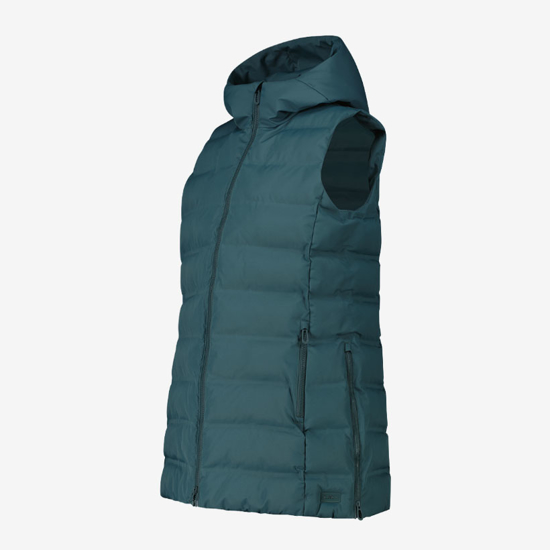 CMP ž brezrokavnik 35K3636 F520 LONG PADDED VEST WITH HOOD trek green