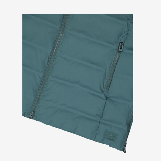 CMP ž brezrokavnik 35K3636 F520 LONG PADDED VEST WITH HOOD trek green