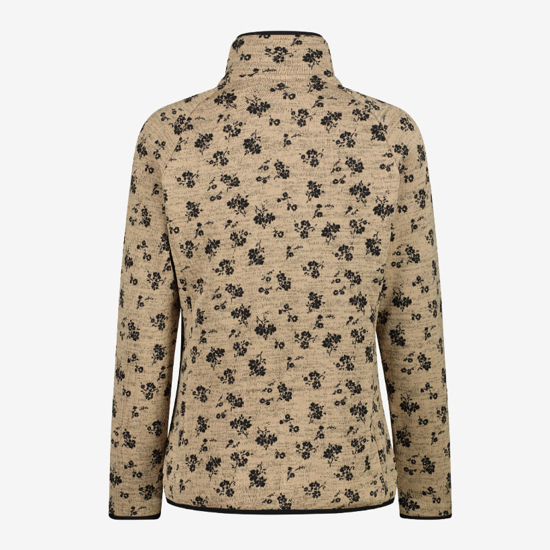 CMP ž jopica 35H4026 23ZU PRINTED KNIT TECH FLEECE JACKET nero cookie