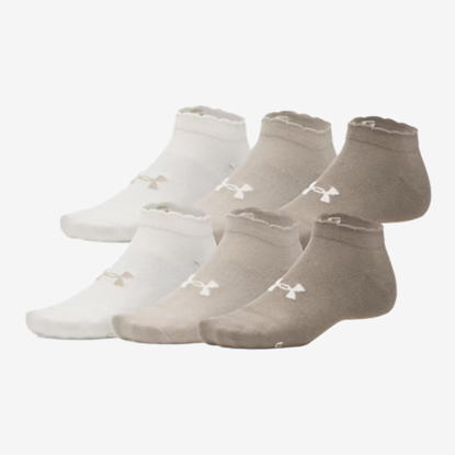 UNDER ARMOUR nogavice 1386239-200  ESSENTIAL 6-PACK LOW CUT SOCKS taupe dusk stone