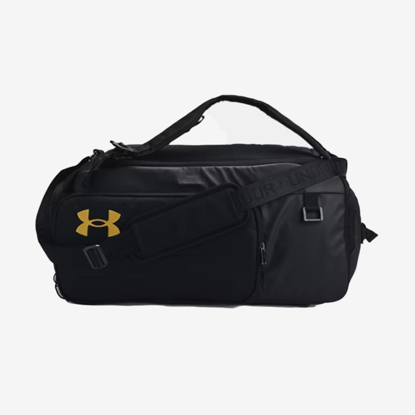 UNDER ARMOUR nahrbtnik 1381919-001 CONTAIN DUO MEDIUM BACKPACK DUFFLE black metallic gold