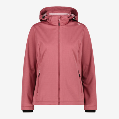 CMP ž softshell 35A1516 B709 JACKET WITH DETACHABLE HOOD peony