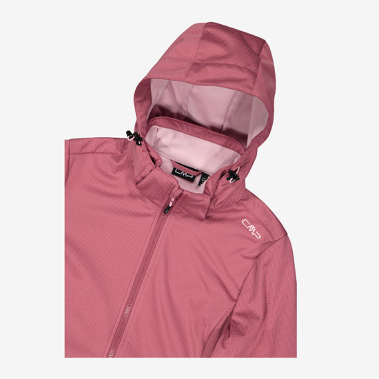 CMP ž softshell 35A1516 B709 JACKET WITH DETACHABLE HOOD peony