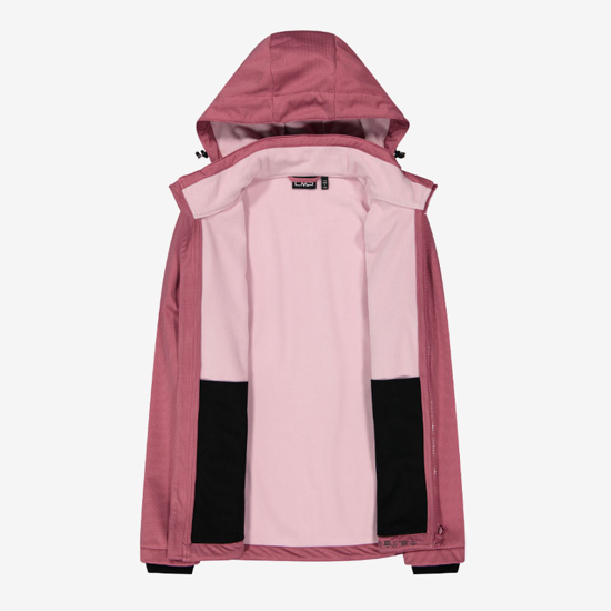 CMP ž softshell 35A1516 B709 JACKET WITH DETACHABLE HOOD peony