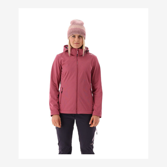 CMP ž softshell 35A1516 B709 JACKET WITH DETACHABLE HOOD peony