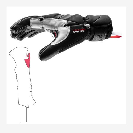 LEKI odr smučarske rokavice 655844301 GRIFFIN BASE 3D black