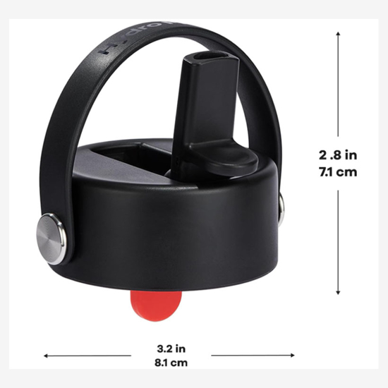 HYDRO FLASK nastavek WIDE MOUTH FLEX STRAW CAP black