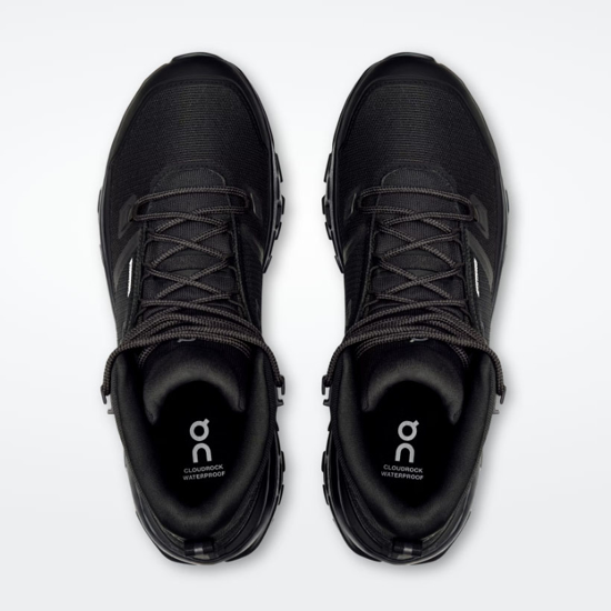 ON m trail copati 3MF10161043 CLOUDROCK MID WATERPROOF black black
