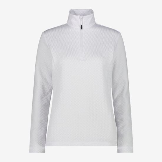CMP ž puli 34L4226 A001 STRETCH TURTLENECK WITH JACQUARD PRINT white