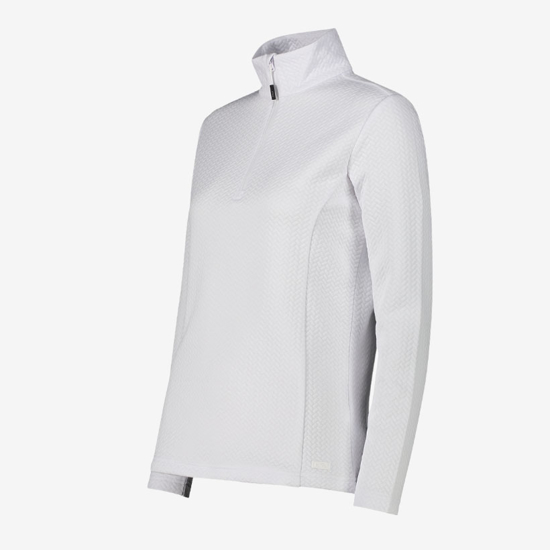 CMP ž puli 34L4226 A001 STRETCH TURTLENECK WITH JACQUARD PRINT white