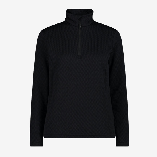 CMP ž puli 34L4226 U901 STRETCH TURTLENECK WITH JACQUARD PRINT black