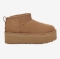UGG ž škornji CLASSIC ULTRA MINI PLATFORM chestnut