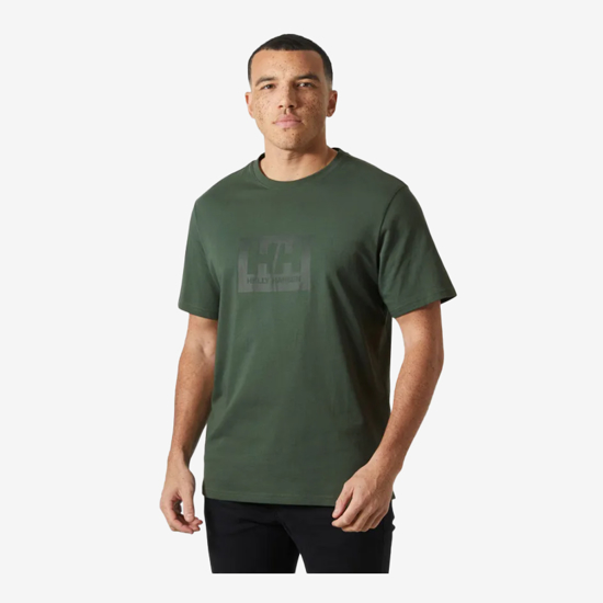 HELLY HANSEN m majica 54597 390 HH BOX T-SHIRT 2.0 jungle green