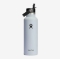 HYDRO FLASK 21 oz STANDARD MOUTH WITH FLEX STRAW CAP ml white