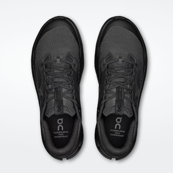 On m trail copati 3MF30241043 CLOUDSURFER TRAIL 2 WATERPROOF black black