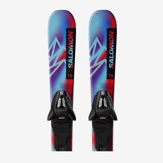 SALOMON otr smučarski set L47660400 QST XS+C5 GW pastel neon blue 3 poppy red