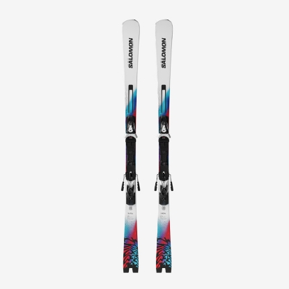 SALOMON odr smučarski set L478918 E ADDIKT + MI12 GW F80 white neon blue