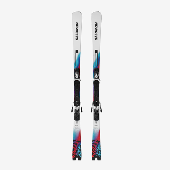 SALOMON odr smučarski set L478918 E ADDIKT + MI12 GW F80 white neon blue