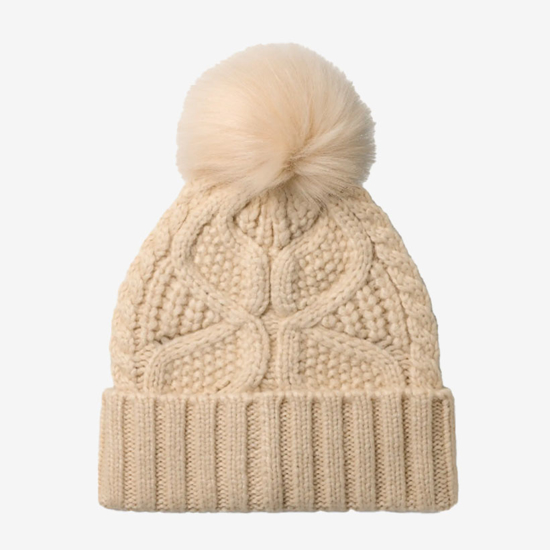 UGG kapa 100819 CABLE BEANIE WITH POM cream