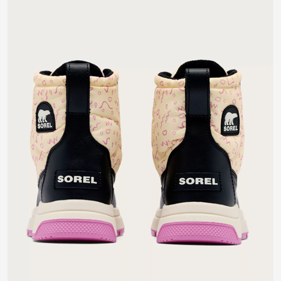 SOREL otr škornji NY5288 292 YOUTH WHITNEY™ III WATERPROOF honey white black