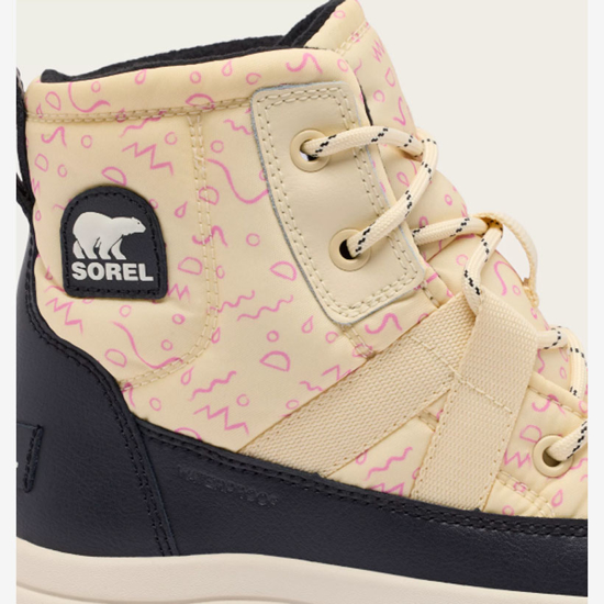 SOREL otr škornji NY5288 292 YOUTH WHITNEY™ III WATERPROOF honey white black