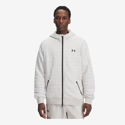 UNDER ARMOUR m jopica 6003869-110 UNSTOPPABLE FLEECE TEXTURED FULL ZIP summit white