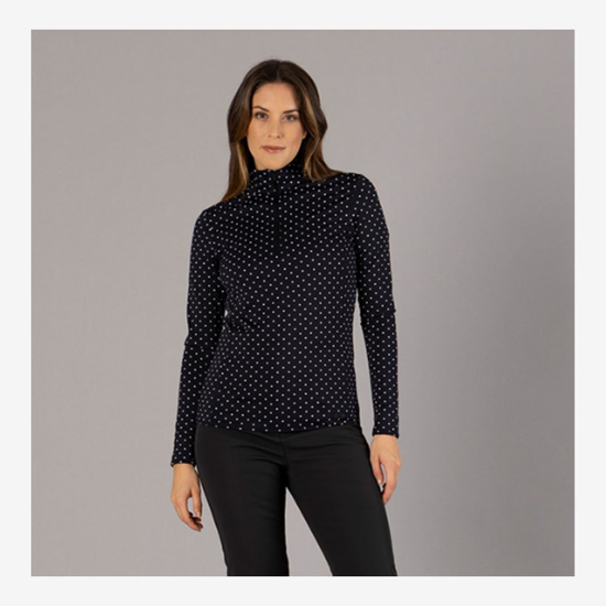CMP ž puli 34L4306 16ZU SOFTECH TURTLENECK WHIT PRINT blue ink bianco