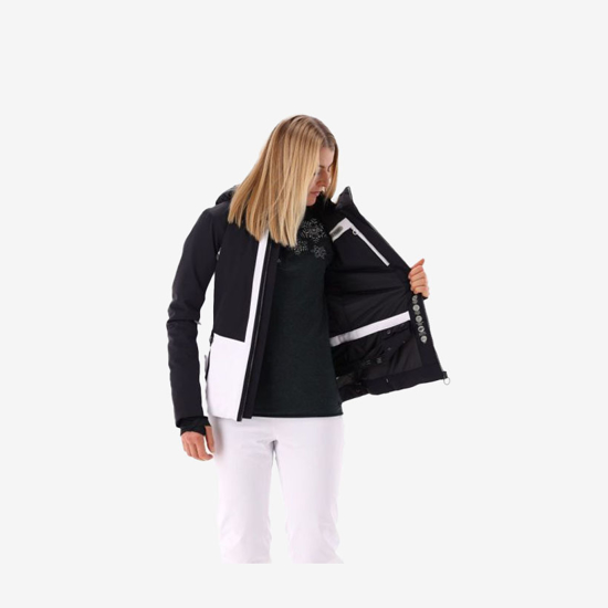 CMP ž bunda 35W0256 U901 TWILL SKI JACKET white black