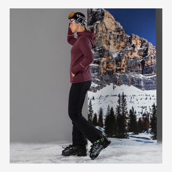CMP ž smučarske hlače 30A0866 U901 PANTS WITH INTERIOR LAYER OF FLEECE nero