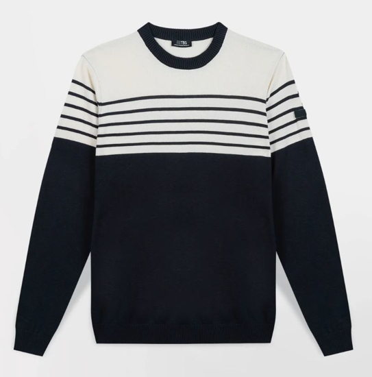 TBS m pulover TOBIERON 14612 navy beige