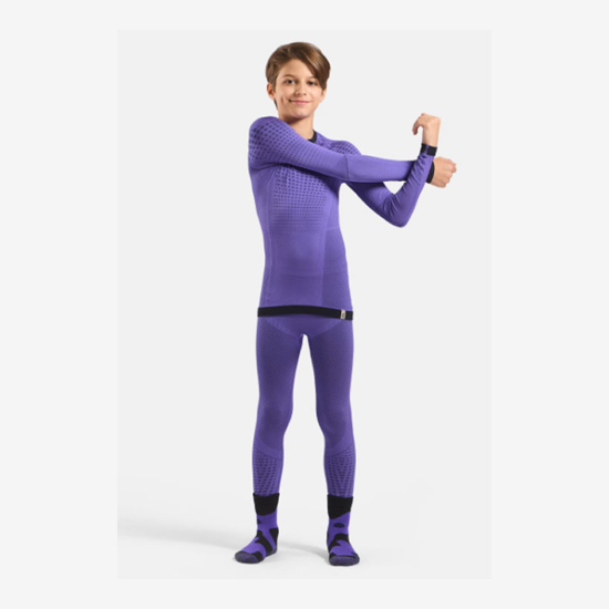 ODLO otr perilo majica 183139 21127 PERFORMANCE WARM KIDS' LONG SLEEVE BASE LAYER TOP purple