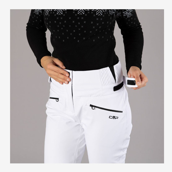 CMP ž smučarske hlače 34W4486 A001 4-WAY STRETCH TWILL SKI PANTS white