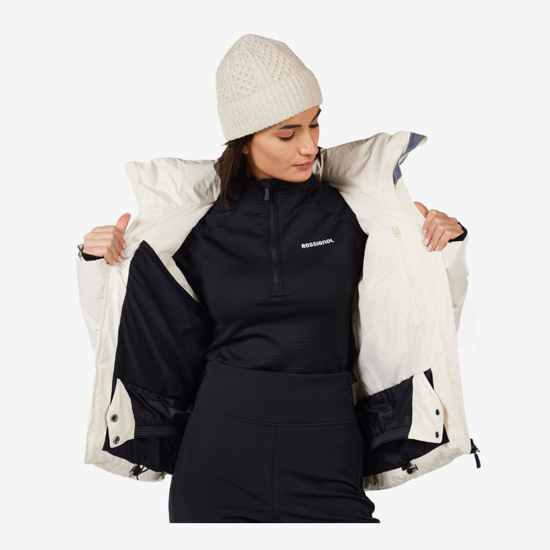 ROSSIGNOL ž smučarska bunda RLOWJ09 A07 WOMEN'S WISPILE RIPSTOP DOWN SKI JACKET nature white