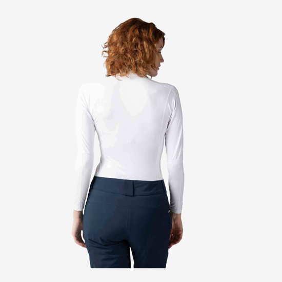 ROSSIGNOL ž smučarski puli RLMWL08 100 WOMEN'S CLASSIQUE HALF-ZIP BASELAYER TOP white